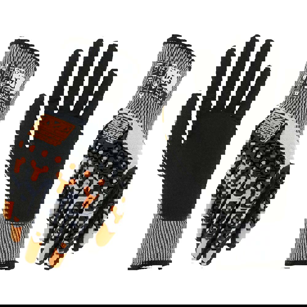 Cut, Puncture & Abrasive-Resistant Gloves: Size XL, ANSI Cut A5, ANSI Puncture 3, Nitrile, HPPE